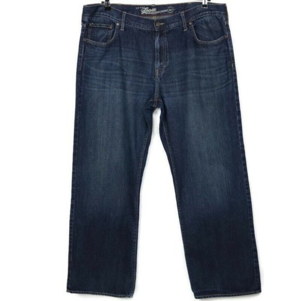 Old Navy Loose Straight Jeans‎ Dark Size 42 X 34 Actual 42 X 32